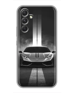 Чехол для Samsung Galaxy S26 FE с картинкой «Lamborghini симметрия дорог»