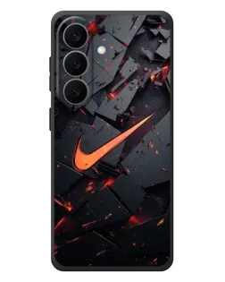 Чехол для Samsung Galaxy S26 Plus с картинкой «Nike — эффект разломов»