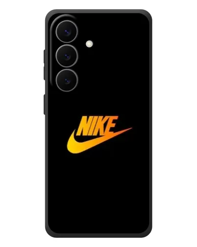 Чехол для Samsung Galaxy S26 Plus с картинкой «Золотой логотип Nike»