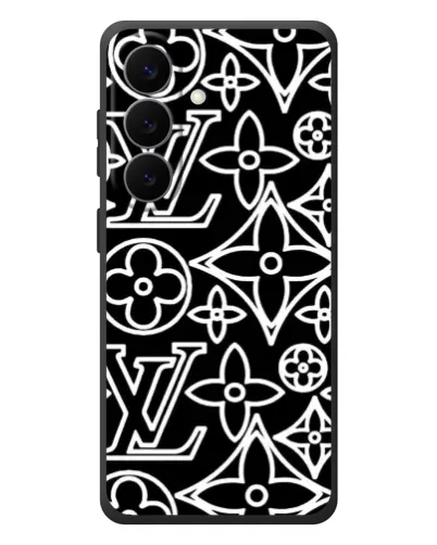 Чехол для Samsung Galaxy S26 Plus с картинкой «Черно-белый узор LV»