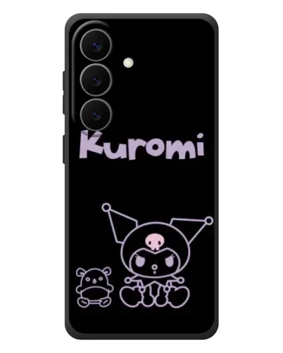 Чехол для Samsung Galaxy S26 Plus с картинкой «Kuromi — черный минимализм»