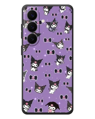 Чехол для Samsung Galaxy S26 Plus с картинкой «Kuromi — паттерн»