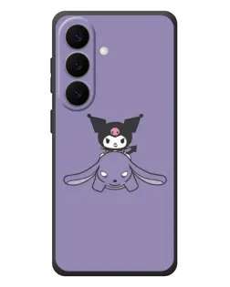 Чехол для Samsung Galaxy S26 Plus с картинкой «Kuromi на лиловом фоне»