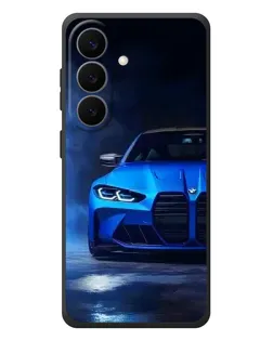 Чехол для Samsung Galaxy S26 Plus с картинкой «Голубая BMW M4»