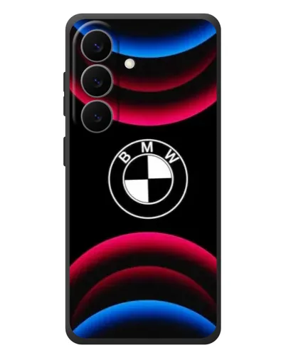 Чехол для Samsung Galaxy S26 Plus с картинкой «Логотип BMW и неоновые дуги» Чехол для Samsung Galaxy S26 Plus с картинкой «Логотип BMW и неоновые дуги»