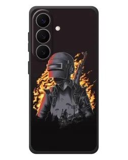 Чехол для Samsung Galaxy S26 Plus с картинкой «PUBG — огненный силуэт»
