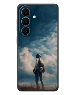 Чехол для Samsung Galaxy S26 Plus с картинкой «Герой PUBG на скале»