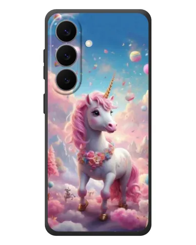 Чехол для Samsung Galaxy S26 Plus с картинкой «Единорог среди облаков»