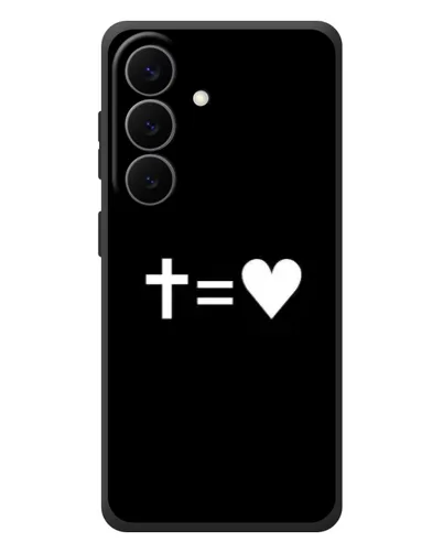 Чехол для Samsung Galaxy S26 Plus с картинкой «Крест и Сердце»