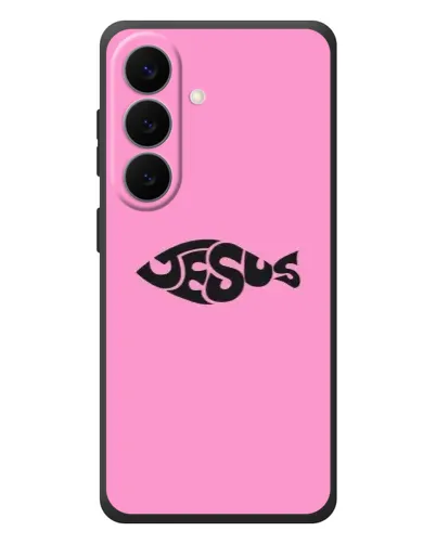 Чехол для Samsung Galaxy S26 Plus с картинкой «Розовый символ  Jesus»