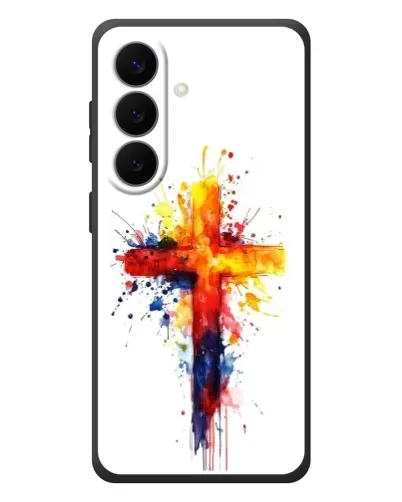 Чехол для Samsung Galaxy S26 Plus с картинкой «Акварельный крест»