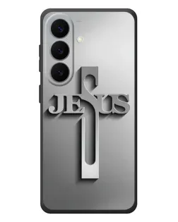 Чехол для Samsung Galaxy S26 Plus с картинкой «Металлический крест Jesus»
