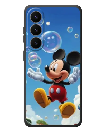 Чехол для Samsung Galaxy S26 Plus с картинкой «Mickey и мыльные пузыри»