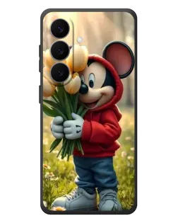 Чехол для Samsung Galaxy S26 Plus с картинкой «Микки с тюльпанами»