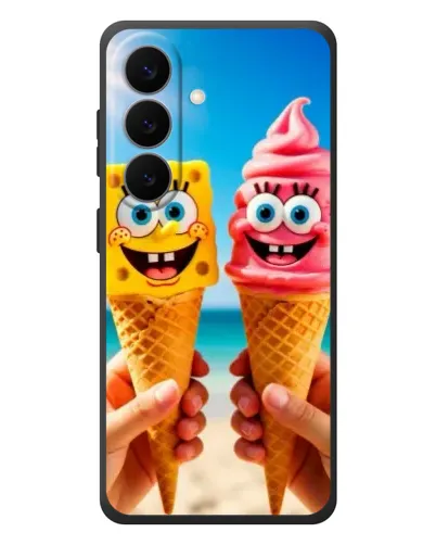 Чехол для Samsung Galaxy S26 Plus с картинкой «Спанч Боб мороженое»