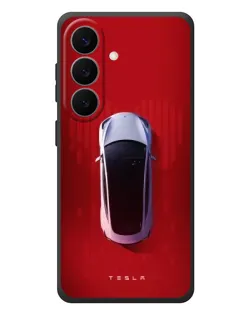 Чехол для Samsung Galaxy S26 Plus с картинкой «Tesla Top View» Чехол для Samsung Galaxy S26 Plus с картинкой «Tesla Top View»