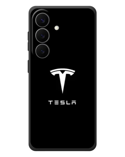 Чехол для Samsung Galaxy S26 Plus с картинкой «Tesla White Logo» Чехол для Samsung Galaxy S26 Plus с картинкой «Tesla White Logo»