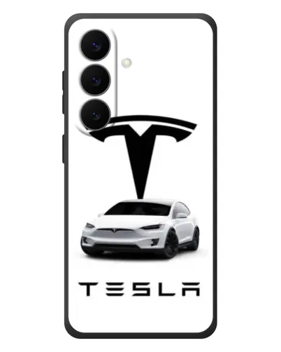 Чехол для Samsung Galaxy S26 Plus с картинкой «Tesla White Style» Чехол для Samsung Galaxy S26 Plus с картинкой «Tesla White Style»