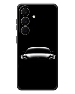 Чехол для Samsung Galaxy S26 Plus с картинкой «Фары Tesla Night»