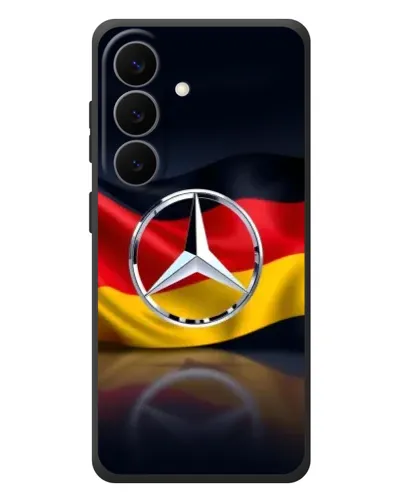 Чехол для Samsung Galaxy S26 Plus с картинкой «Mercedes — флаг Германии» Чехол для Samsung Galaxy S26 Plus с картинкой «Mercedes — флаг Германии»