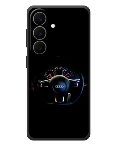 Чехол для Samsung Galaxy S26 Plus с картинкой «Салон Audi — руль»