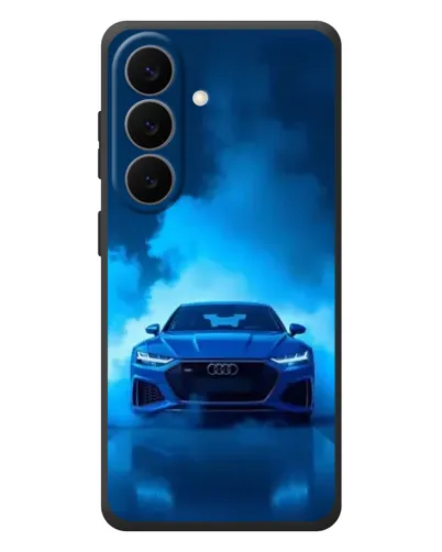 Чехол для Samsung Galaxy S26 Plus с картинкой «Audi — голубая энергия»