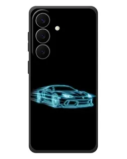 Чехол для Samsung Galaxy S26 Plus с картинкой «Неоновый контур Lamborghini»