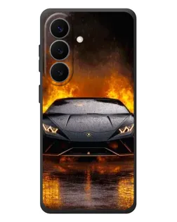 Чехол для Samsung Galaxy S26 Plus с картинкой «Lamborghini в огне»