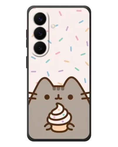 Чехол для Samsung Galaxy S26 Plus с картинкой «Пушин с кексом»