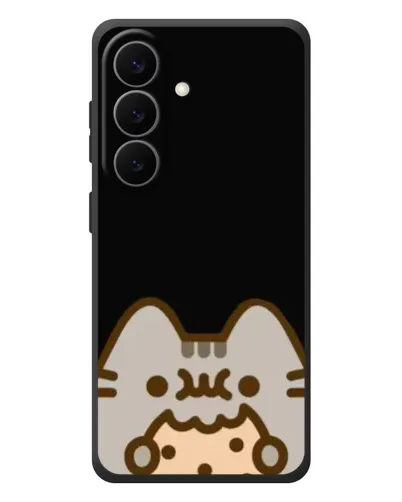 Чехол для Samsung Galaxy S26 Plus с картинкой «Пушин на черном»