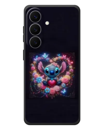 Чехол для Samsung Galaxy S26 Plus с картинкой «Stitch в цветах»
