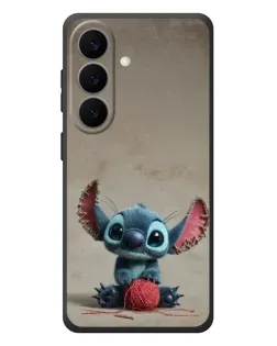 Чехол для Samsung Galaxy S26 Plus с картинкой «Стич на коричневом фоне»