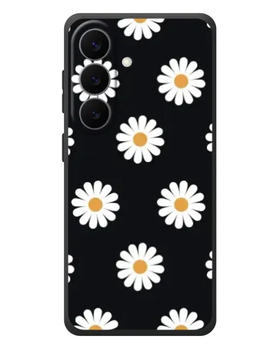 Чохол для Samsung Galaxy S26 Plus з картинкою «Ромашки на чорному» Чохол для Samsung Galaxy S26 Plus з картинкою «Ромашки на чорному»