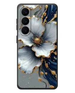 Чехол для Samsung Galaxy S26 Plus с картинкой «Белый цветок и золотой флюид» Чехол для Samsung Galaxy S26 Plus с картинкой «Белый цветок и золотой флюид»
