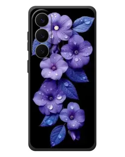 Чохол для Samsung Galaxy S26 Plus з картинкою «Фіолетові квіти з росою»