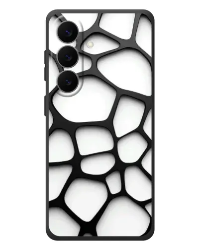 Чехол для Samsung Galaxy S26 Plus с картинкой «Белая объемная сетка»