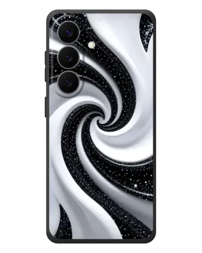 Чехол для Samsung Galaxy S26 Plus с картинкой «Черно-белая спираль»