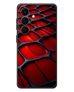 Чехол для Samsung Galaxy S26 Plus с картинкой «Красная глянцевая сетка»