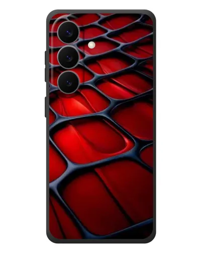 Чехол для Samsung Galaxy S26 Plus с картинкой «Красная глянцевая сетка»
