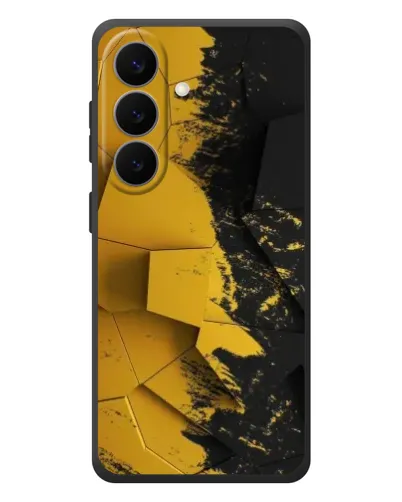 Чехол для Samsung Galaxy S26 Plus с картинкой «Золотые осколки геометрии»