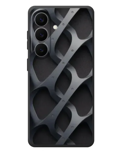 Чехол для Samsung Galaxy S26 Plus с картинкой «Объемное серое плетение»