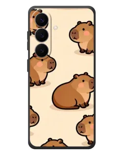 Чехол для Samsung Galaxy S26 Plus с картинкой «Паттерн милых капибар»