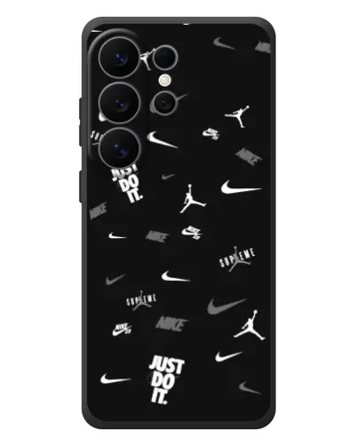 Чехол для Samsung Galaxy S26 Ultra с картинкой «Nike Black Pattern»