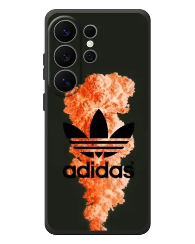 Чехол для Samsung Galaxy S26 Ultra с картинкой «Оранжевый дым Adidas»