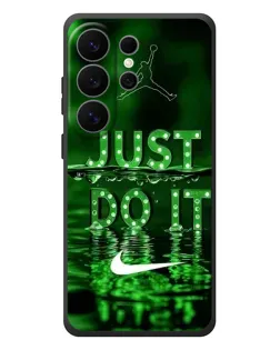 Чехол для Samsung Galaxy S26 Ultra с картинкой «Зеленый неоновый Nike»