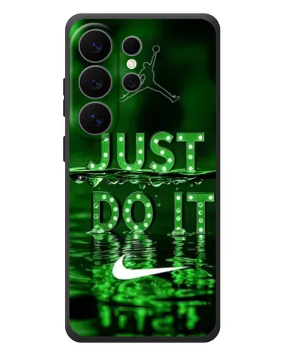 Чехол для Samsung Galaxy S26 Ultra с картинкой «Зеленый неоновый Nike»