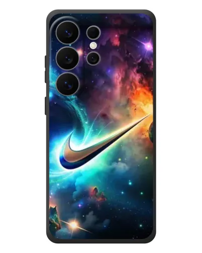Чехол для Samsung Galaxy S26 Ultra с картинкой «Космический Nike Swoosh»
