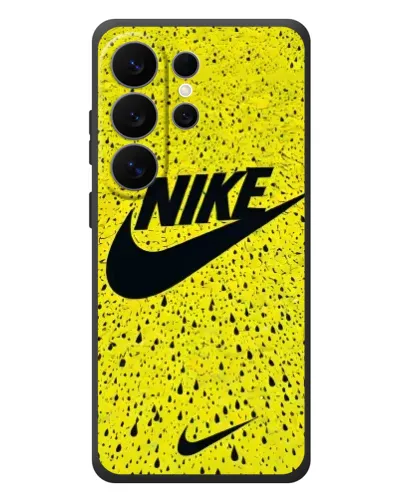 Чехол для Samsung Galaxy S26 Ultra с картинкой «Желтый текстурный Nike»