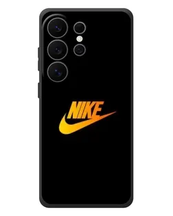 Чехол для Samsung Galaxy S26 Ultra с картинкой «Золотой логотип Nike»