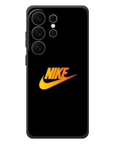 Чехол для Samsung Galaxy S26 Ultra с картинкой «Золотой логотип Nike»